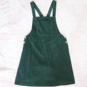 Zara Corduroy Dungaree Pinafore Mini Dress XS